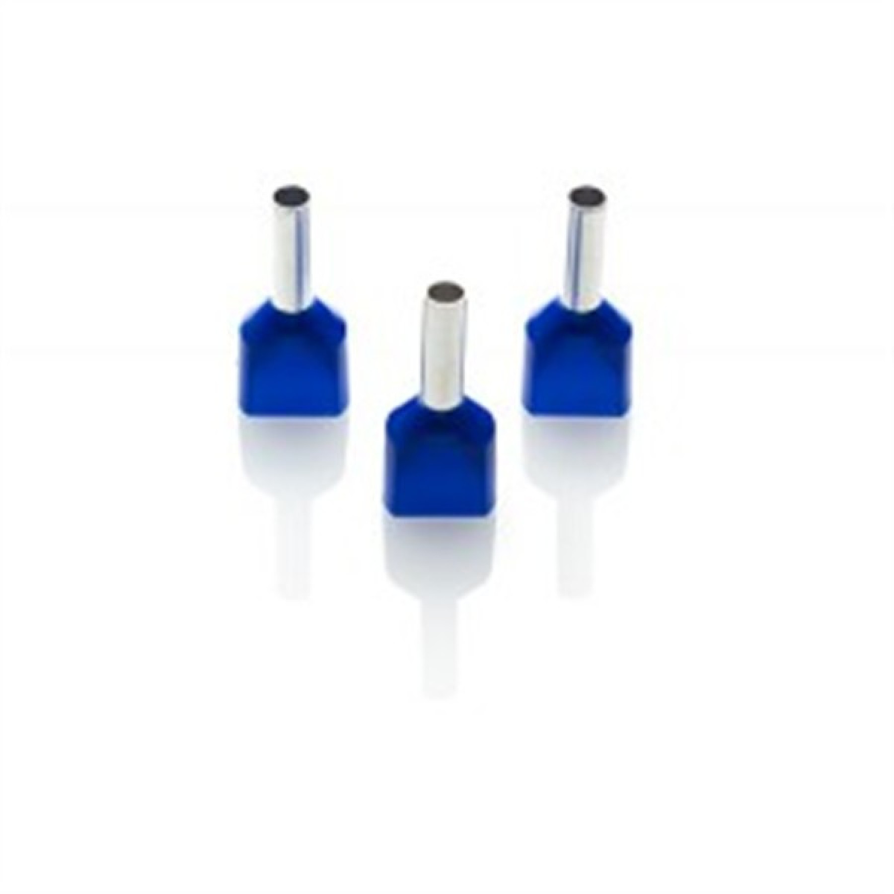 Partex TCEF2510F Blue Twin Insulated Boot Lace Cord End Ferrule 2.5mm