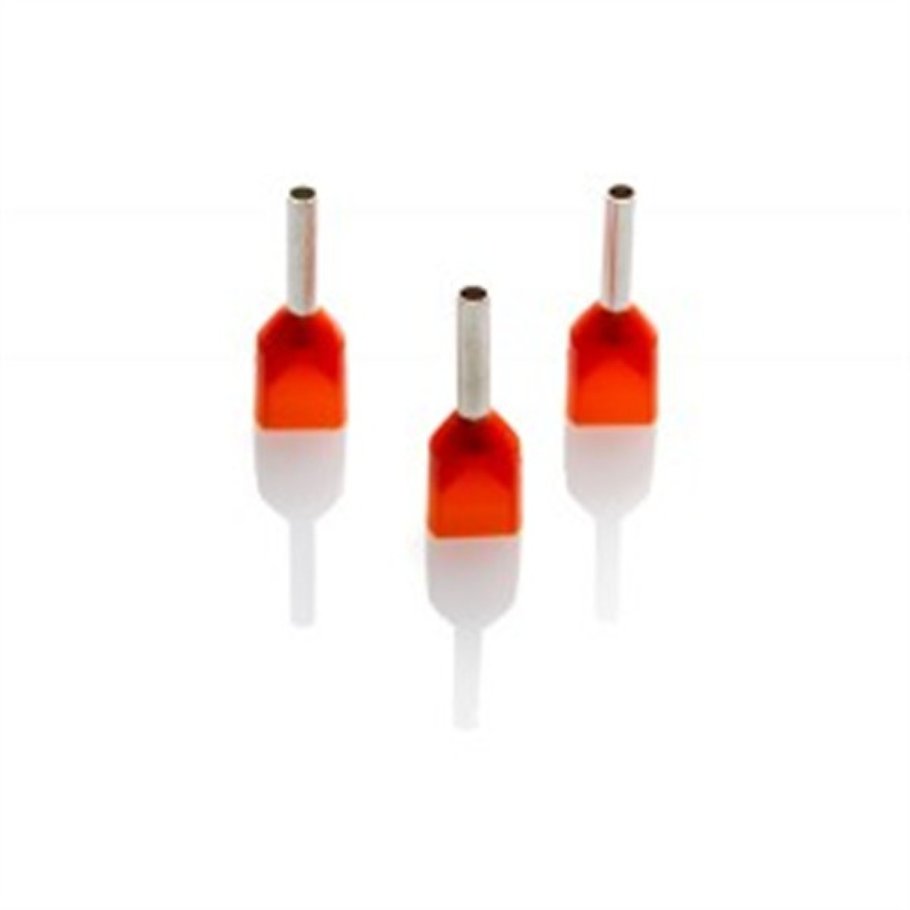 Partex TCEF508G Orange Twin Insulated Boot Lace Cord End Ferrule 0.5mm