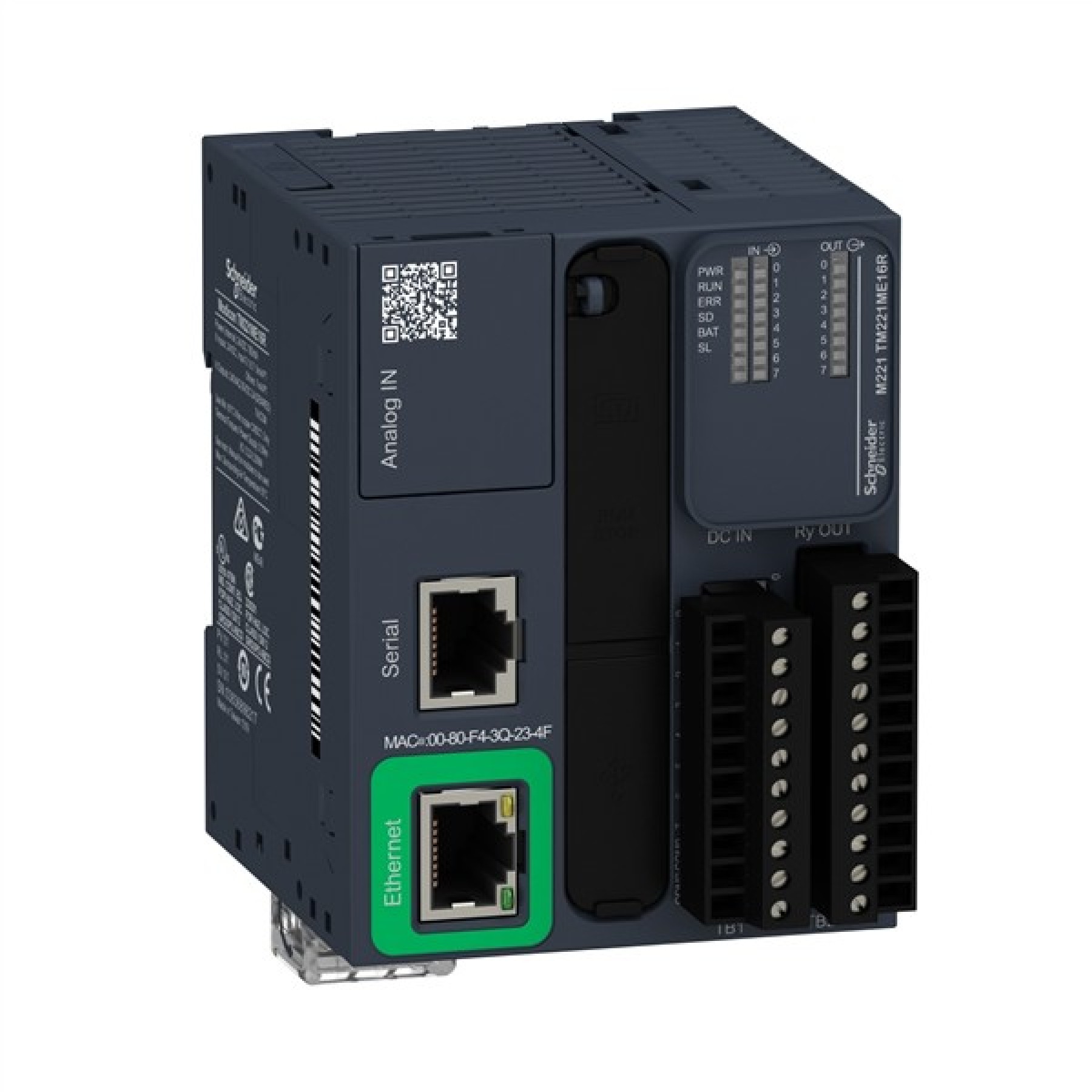 Schneider TM221ME16R Logic Controller M221-16Input/Output Relay Ethernet