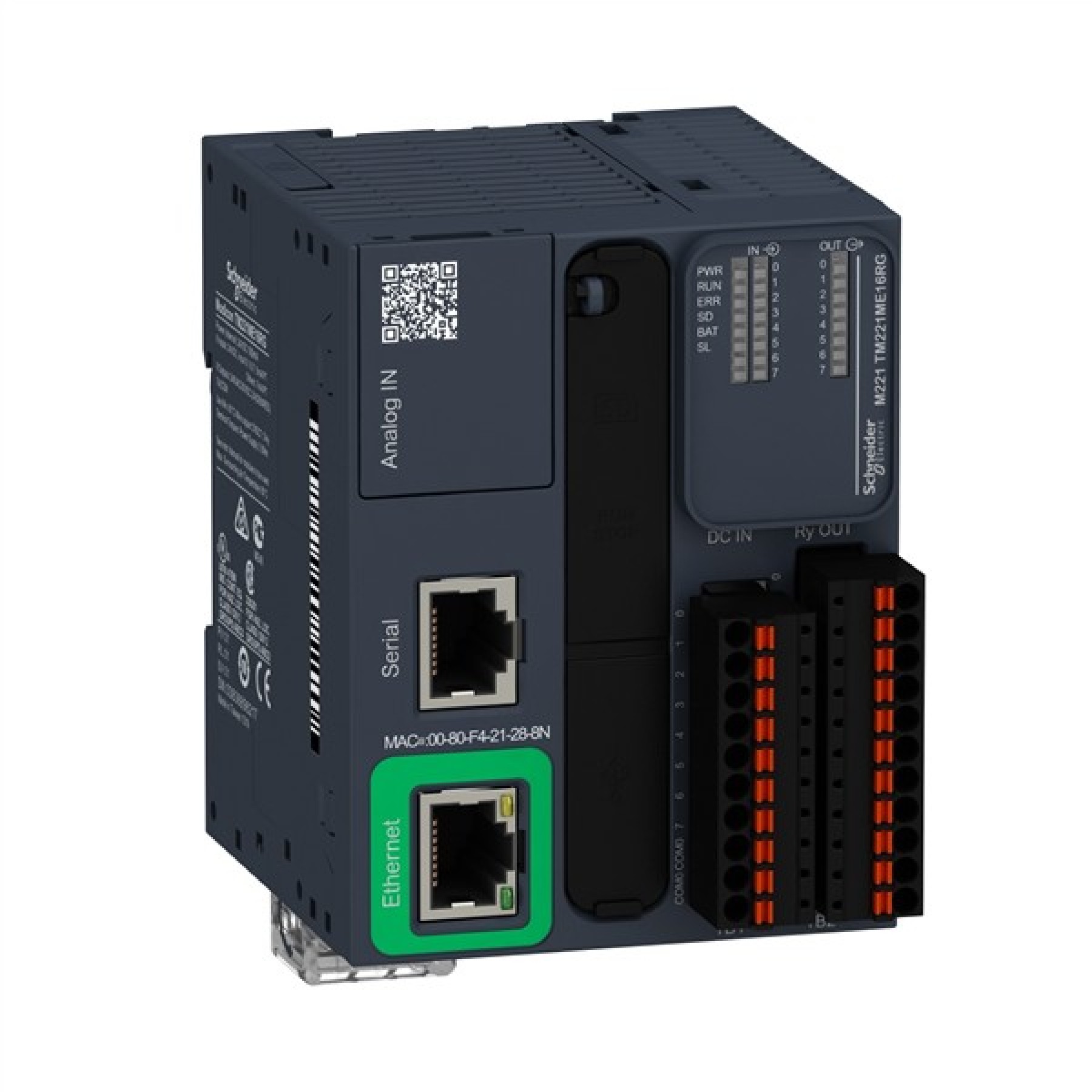 Schneider TM221ME16RG Logic Controller M221-16Input/Output Relay Ethernet
