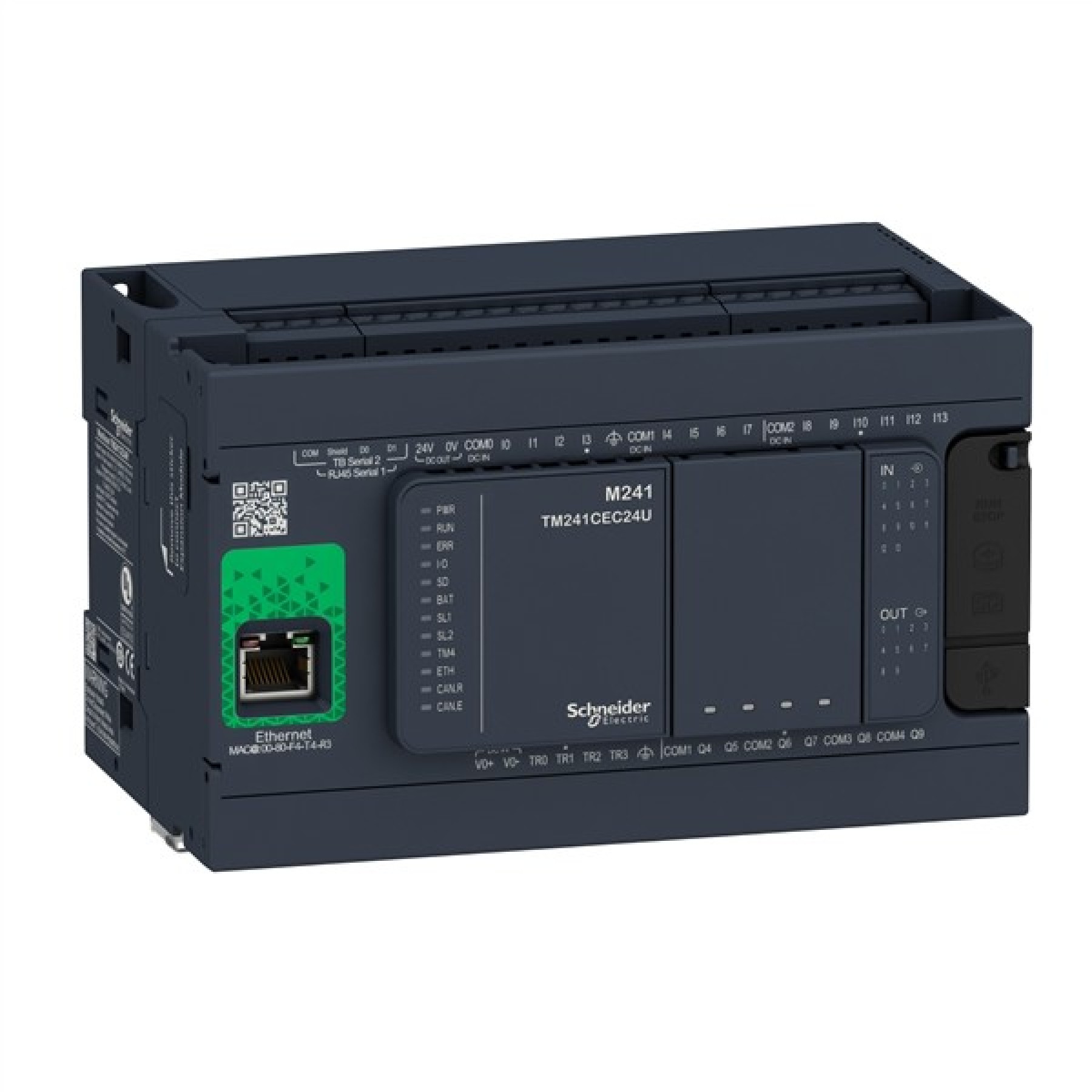 Schneider TM241CE24R Logic Controller M241-24Input/Output Relay Ethernet