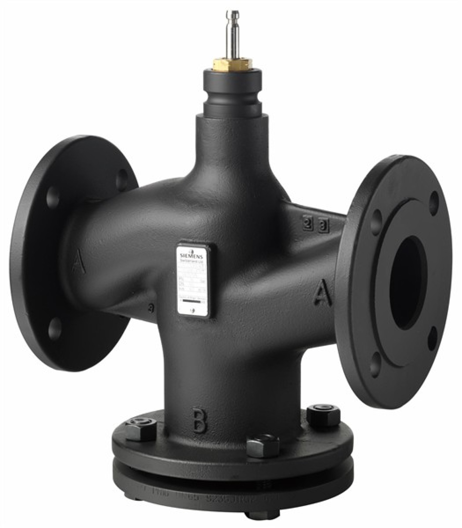 Siemens 15mm 2 port flanged cast iron Globe Valve with stainless steel trim PN25 20 to +220-C kvs 0.32