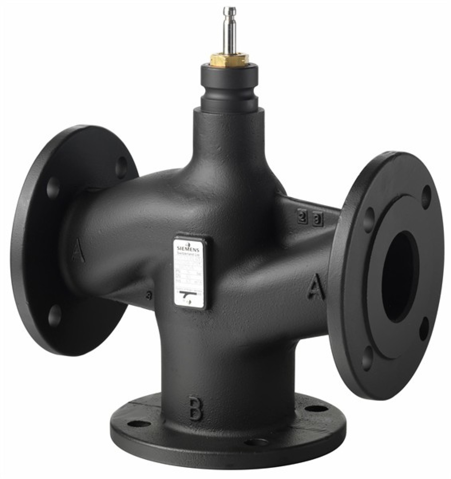 Siemens VXF53.20-6.3 20mm 3 port flanged cast iron Globe Valve with stainless steel trim PN25 20 to +220-C kvs 6.3