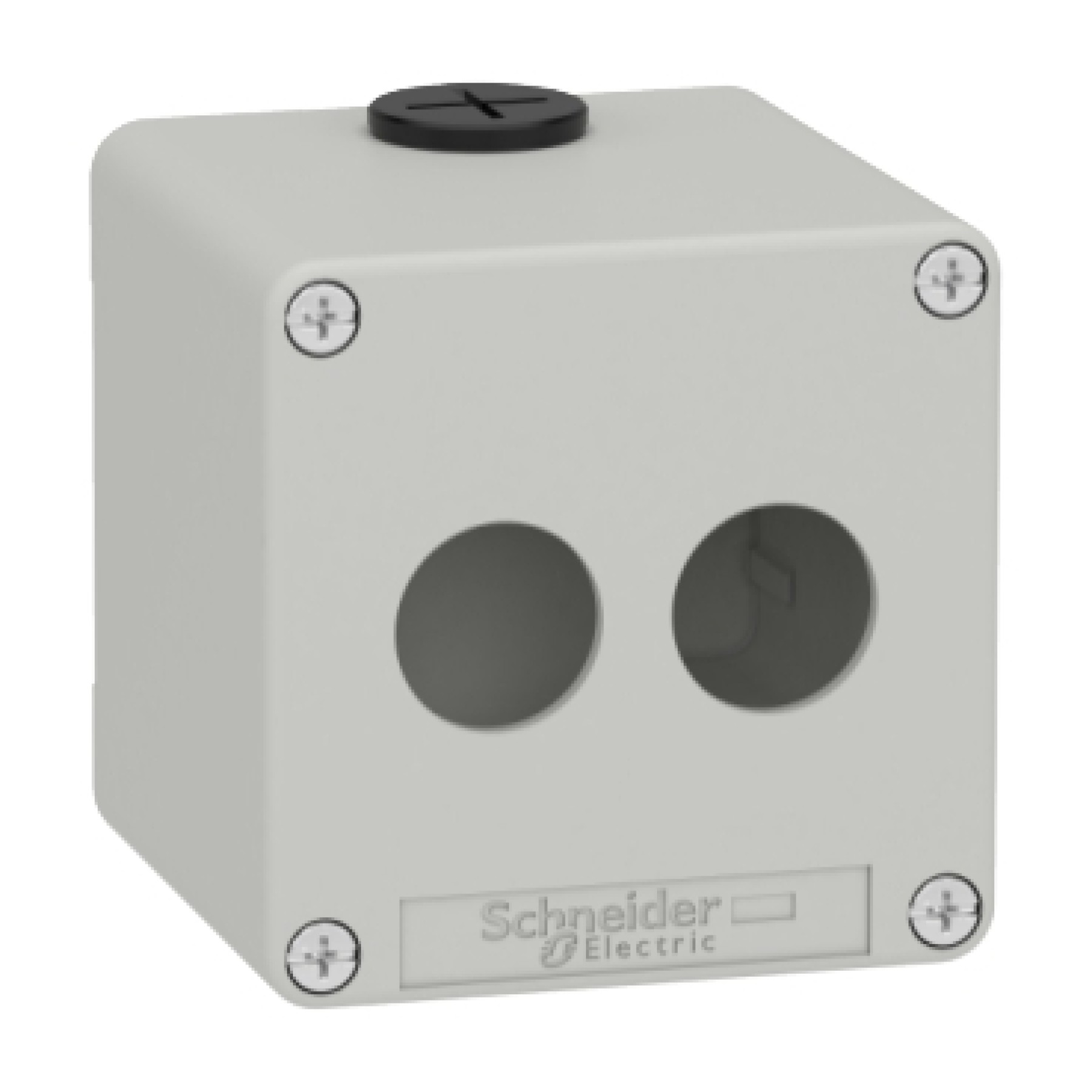 Schneider XAPD1502 Harmony XAP XB2 SL Empty control station zinc alloy grey M20 2 cut-outs 2 hole 22mm 80 x 80 x 77 UL cULus