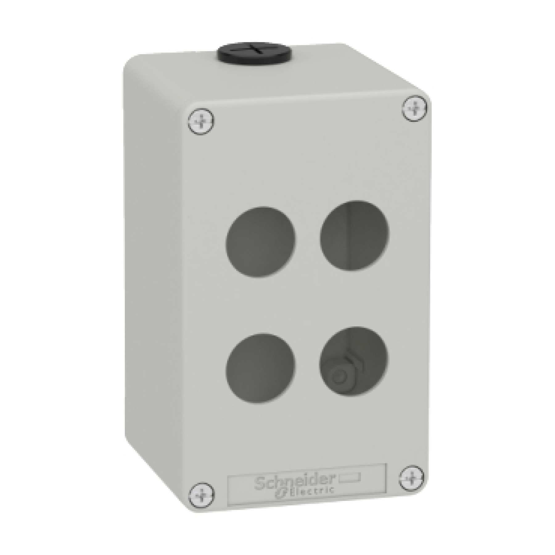 Schneider XAPD2504 Harmony XAP XB2 SL Empty control station zinc alloy grey M20 4 cut-outs 22mm 80 x 130 x 77 UL cULus