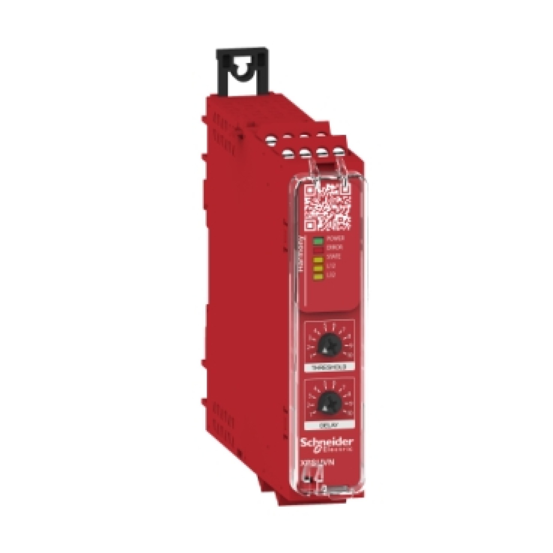 Schneider XPSUVN11AP Safety module Harmony Safety AutomatI/On Zero speed monitoring with time delay 24V AC/DC screw