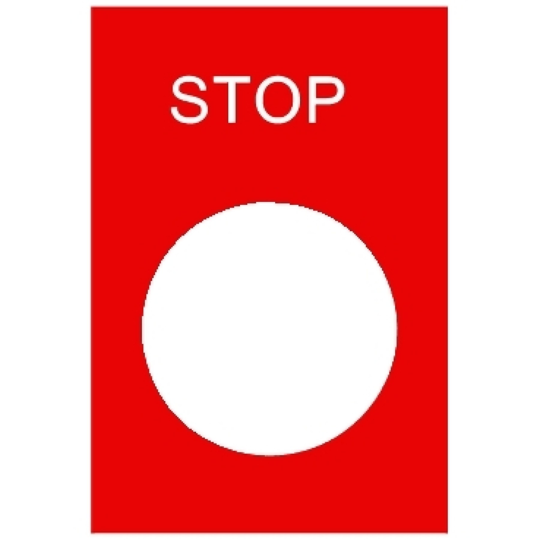Schneider ZB2BY2304 LEGEND PLATE "STOP"