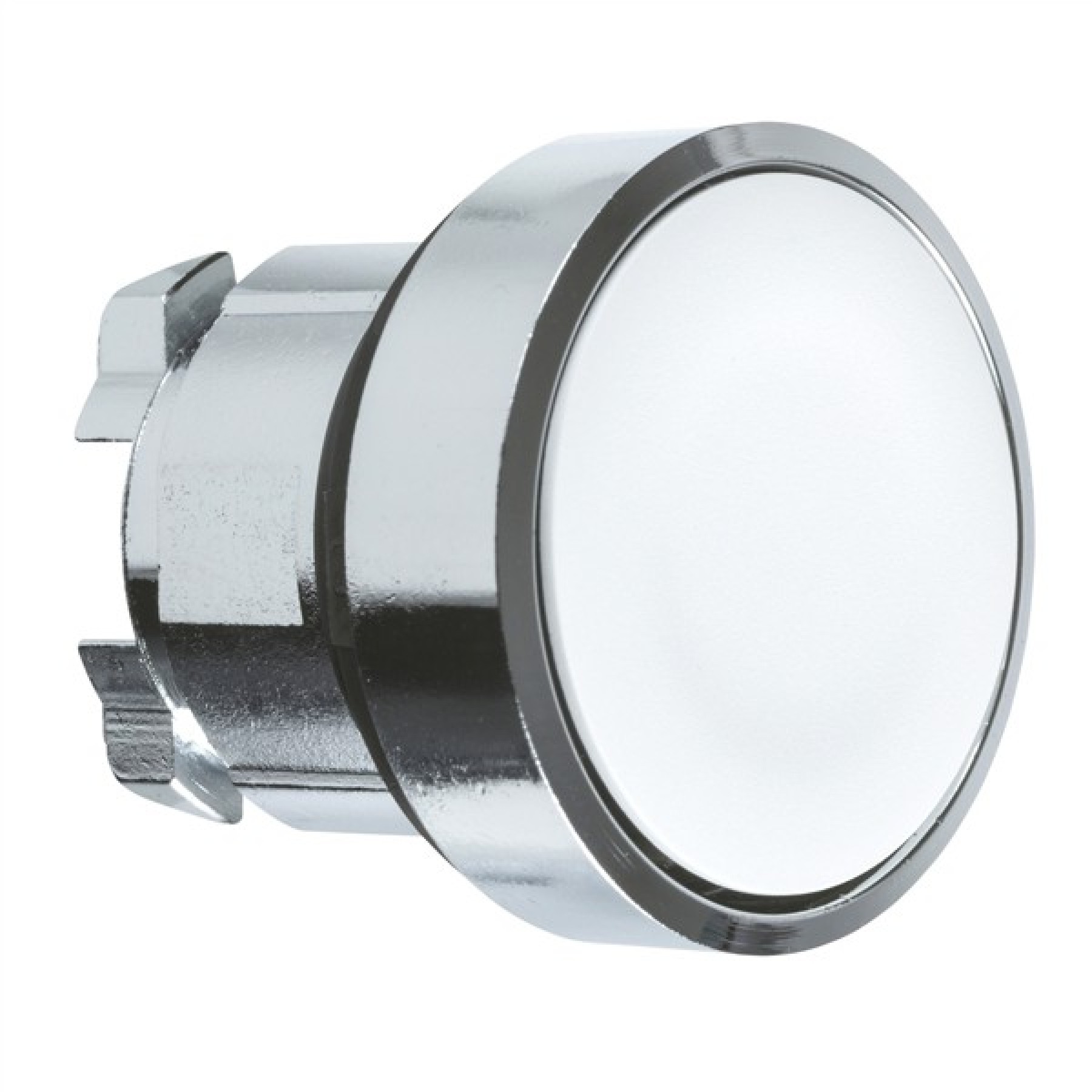 Schneider ZB4BA1 Electric Push button head metal flush white 22mm spring return unmarked