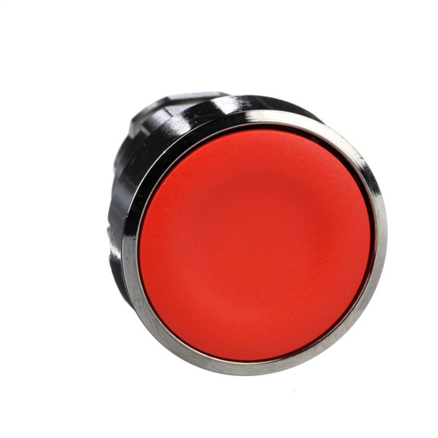 Schneider ZB4BA4 Electric Push button head metal flush red 22mm spring return unmarked