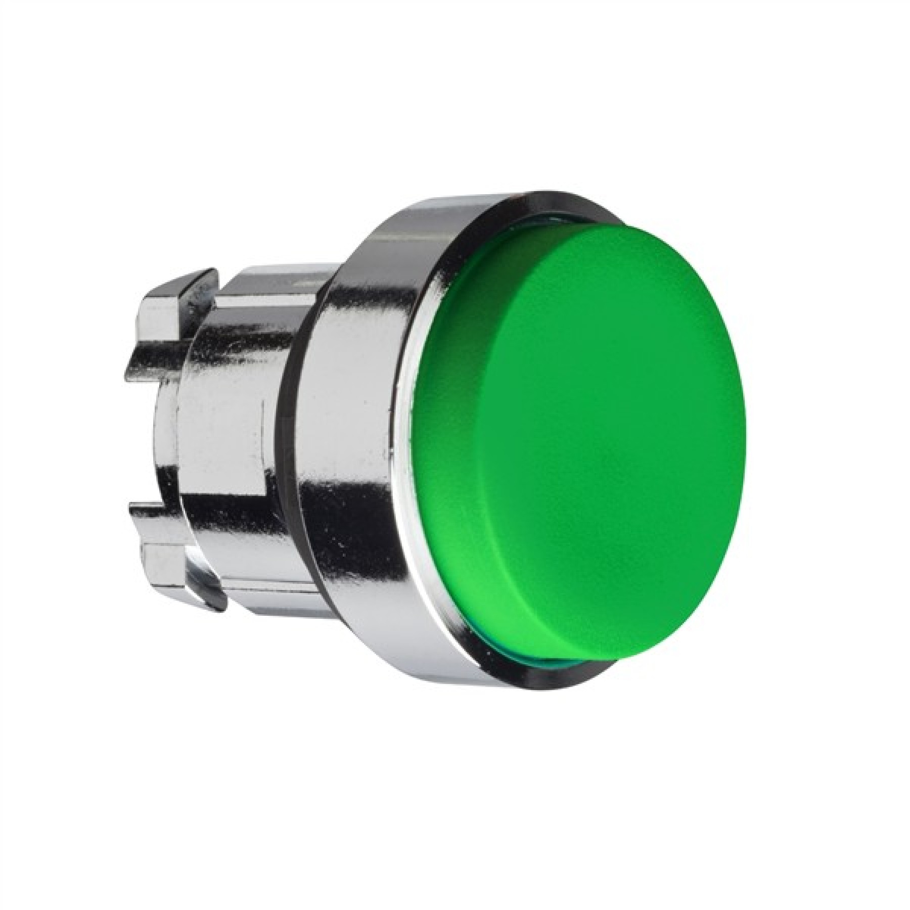 Schneider ZB4BL3 Electric green projecting pushbutton head?22mm spring return unmarked