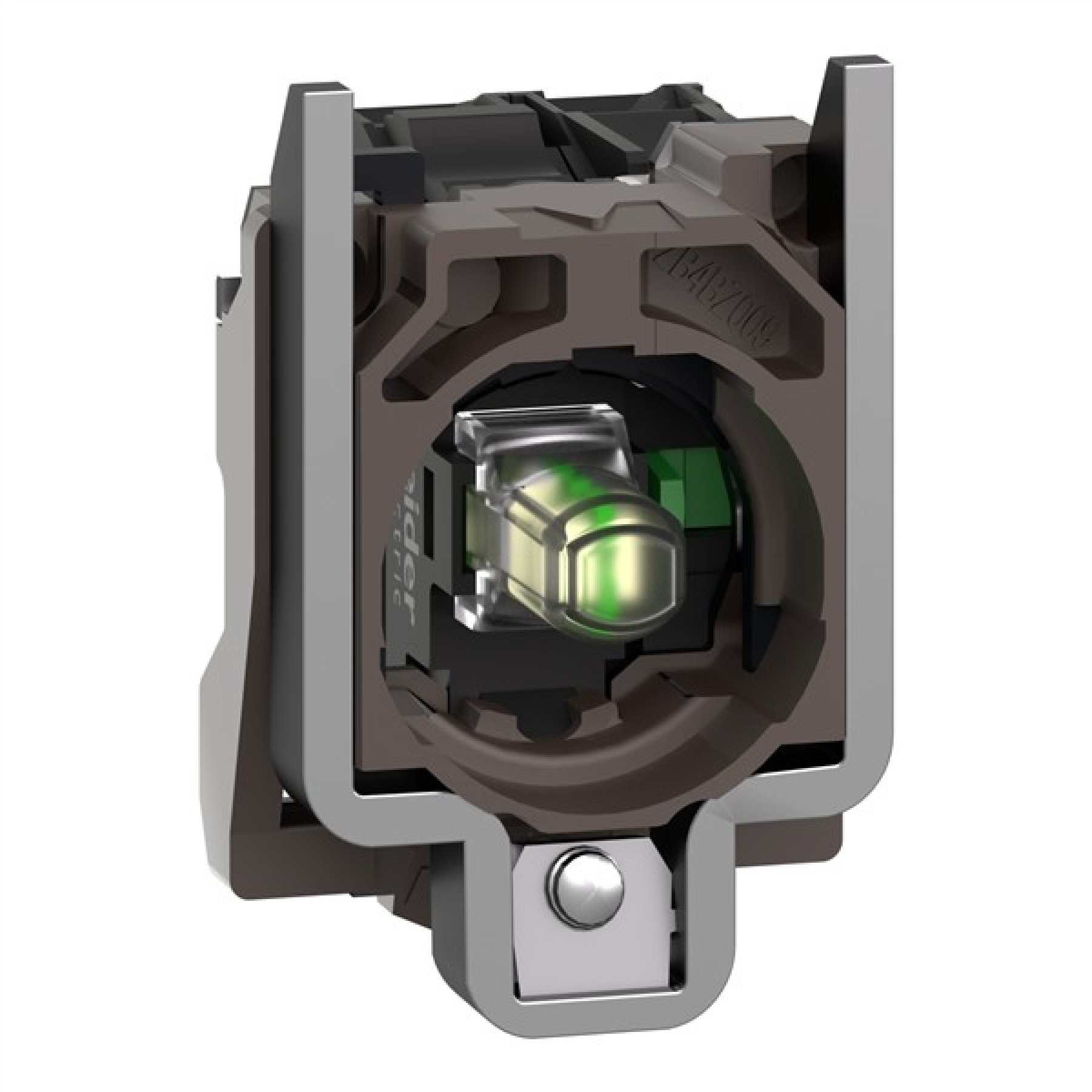 Schneider ZB4BW0M11 Electric Complete body-contact assembly and light block Harmony xb4 metal universal LED body-fixing collar 1NO 230-240VAC