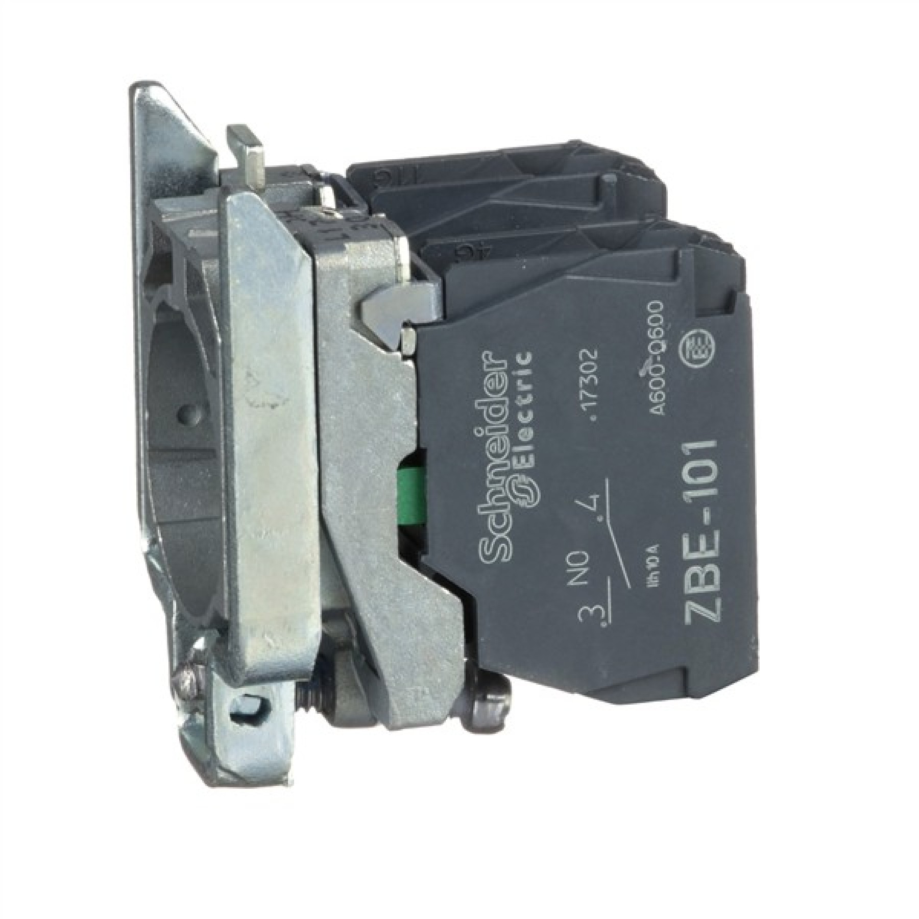 Schneider ZB4BZ103 Electric PushButton body 2NC Contact contact block with body-fixing collar metal screw clamp terminal