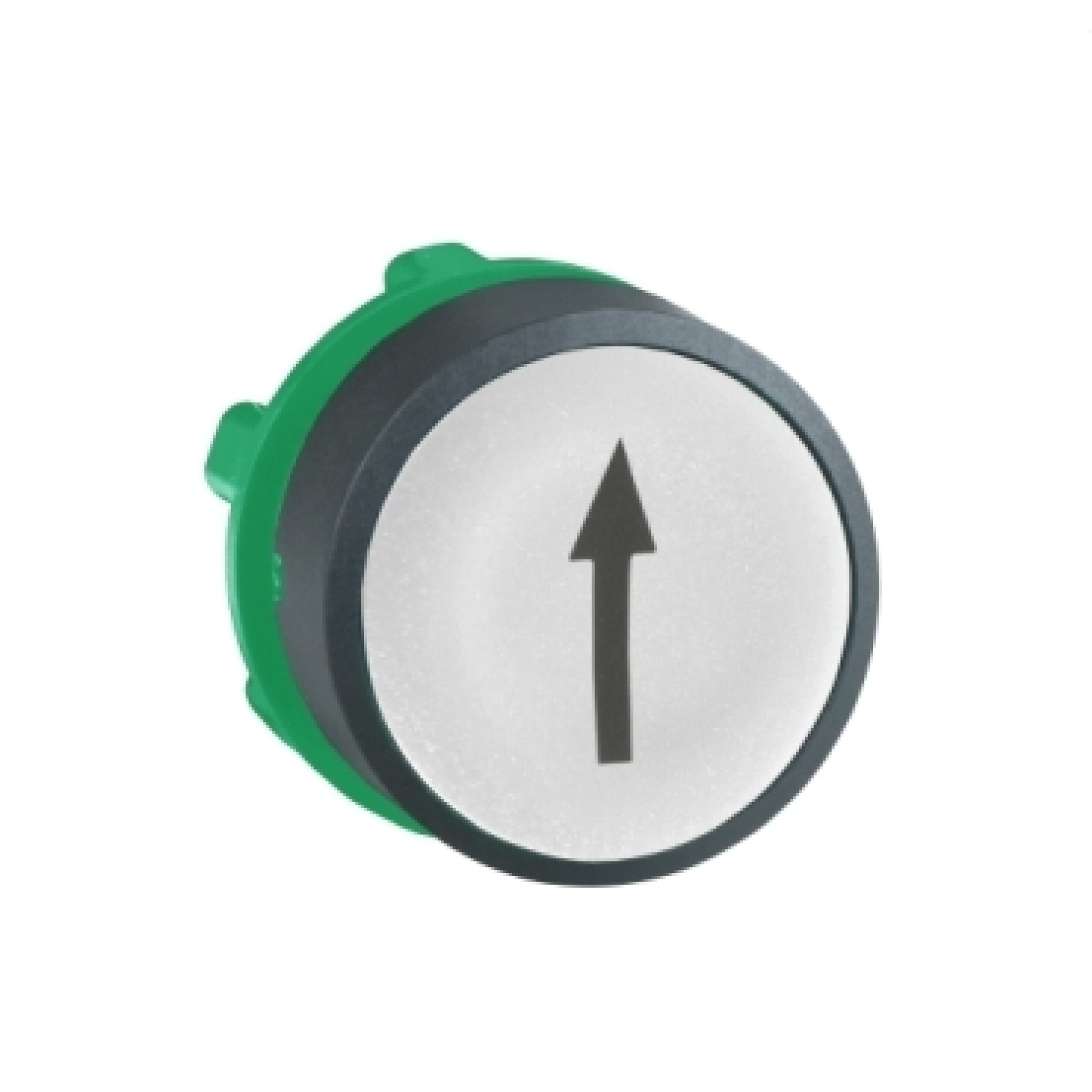 Schneider ZB5AA334 Electric Push button head plastic flush white 22mm spring return marked UP ARROW