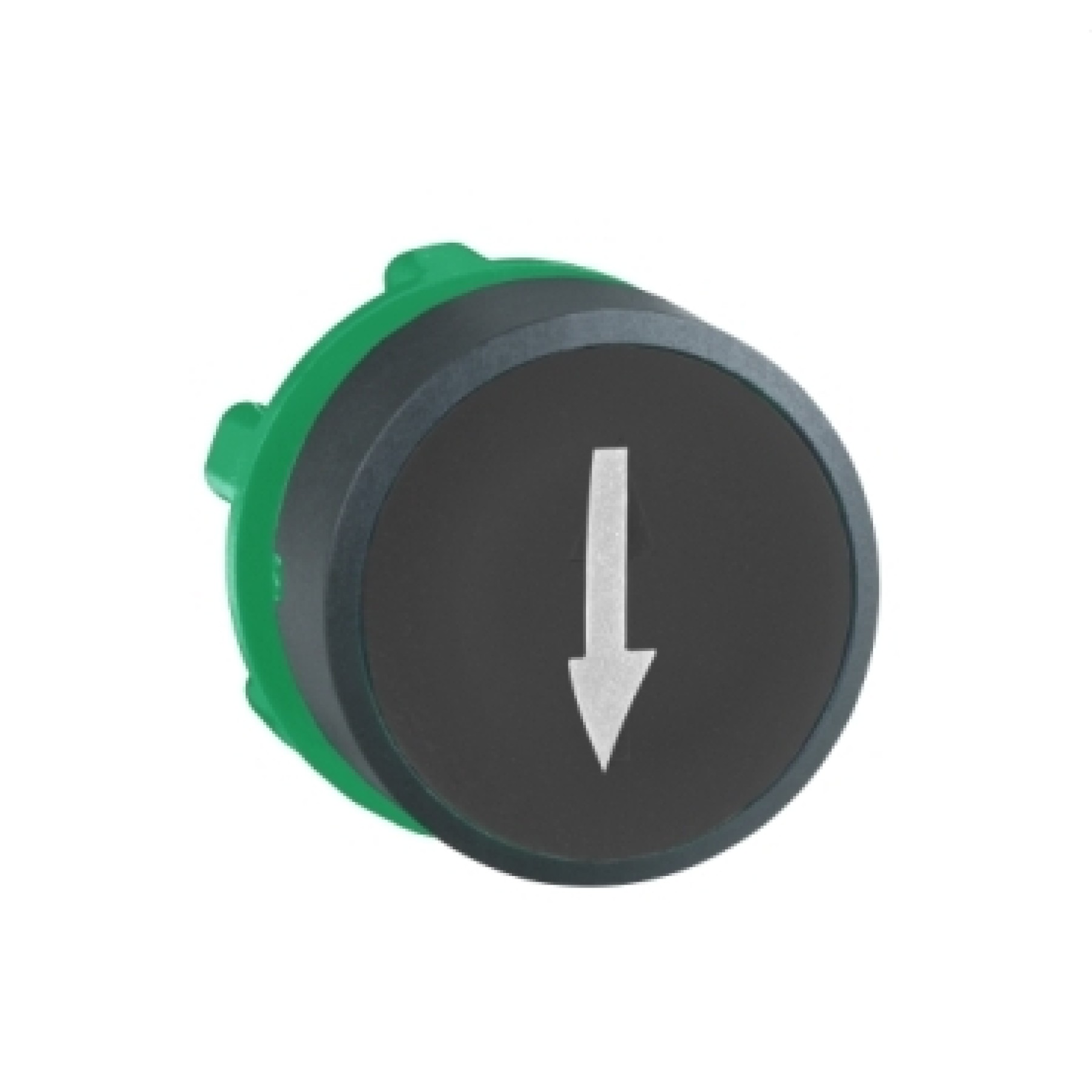 Schneider ZB5AA335 Electric Head for non illuminated push button Harmony XB5 plastic flush black 22mm spring return marked DOWN ARROW