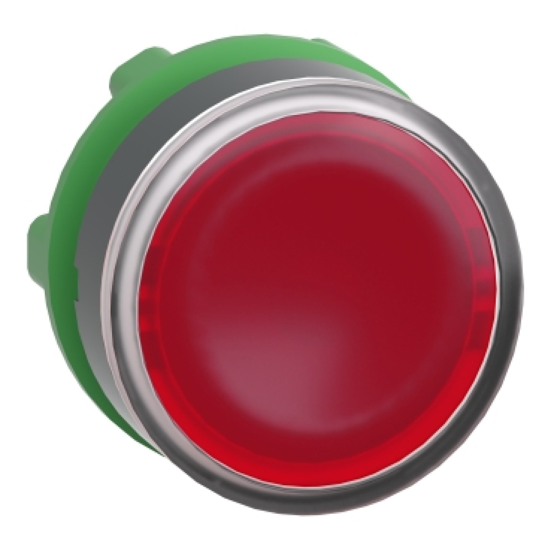 Schneider ZB5AW343 Electric Head for illuminated push button Harmony XB5 plastic red flush 22mm universal LED spring return plain lens