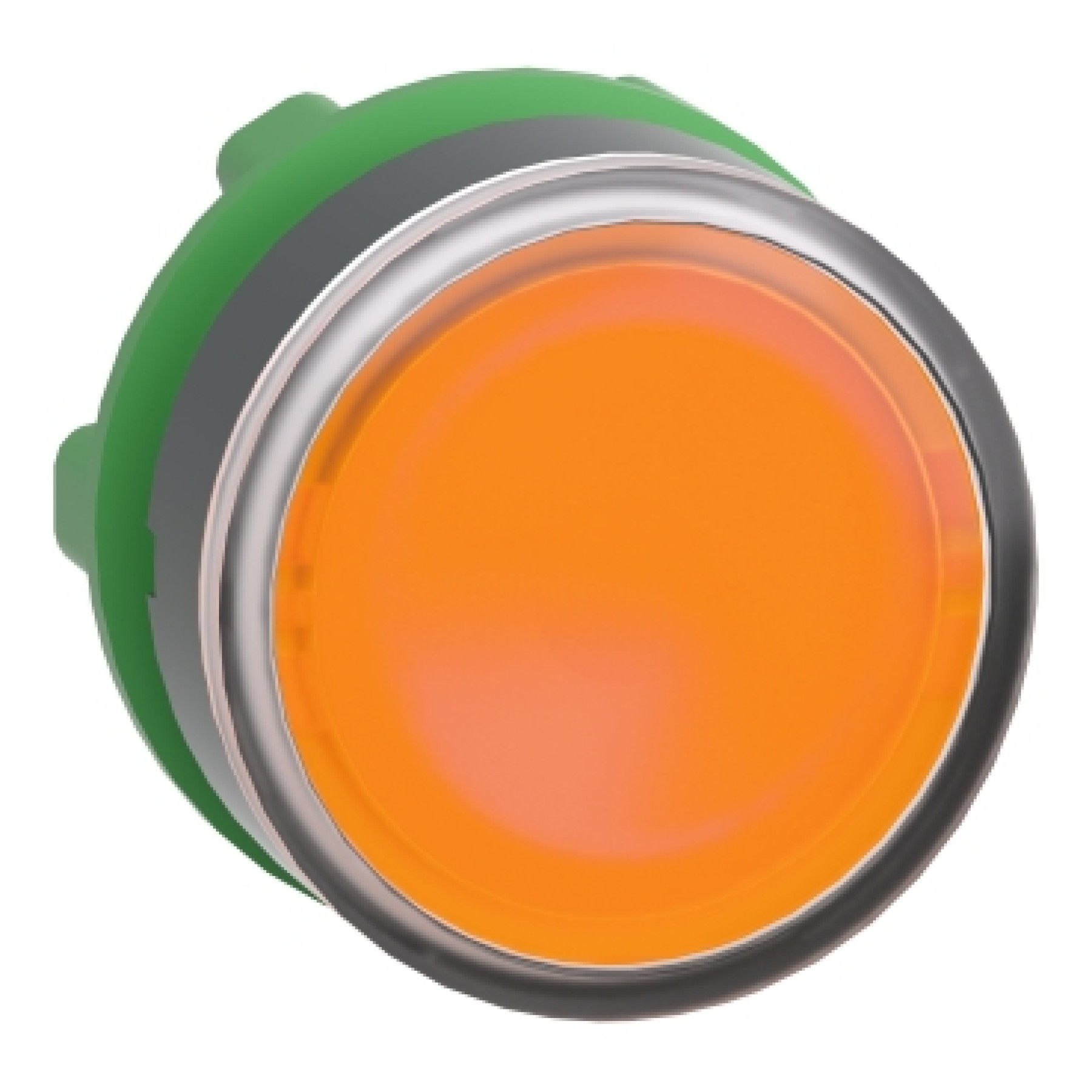 Schneider ZB5AW353 Electric Head for illuminated push button Harmony XB5 plastic yellow flush 22mm universal LED spring return plain lens