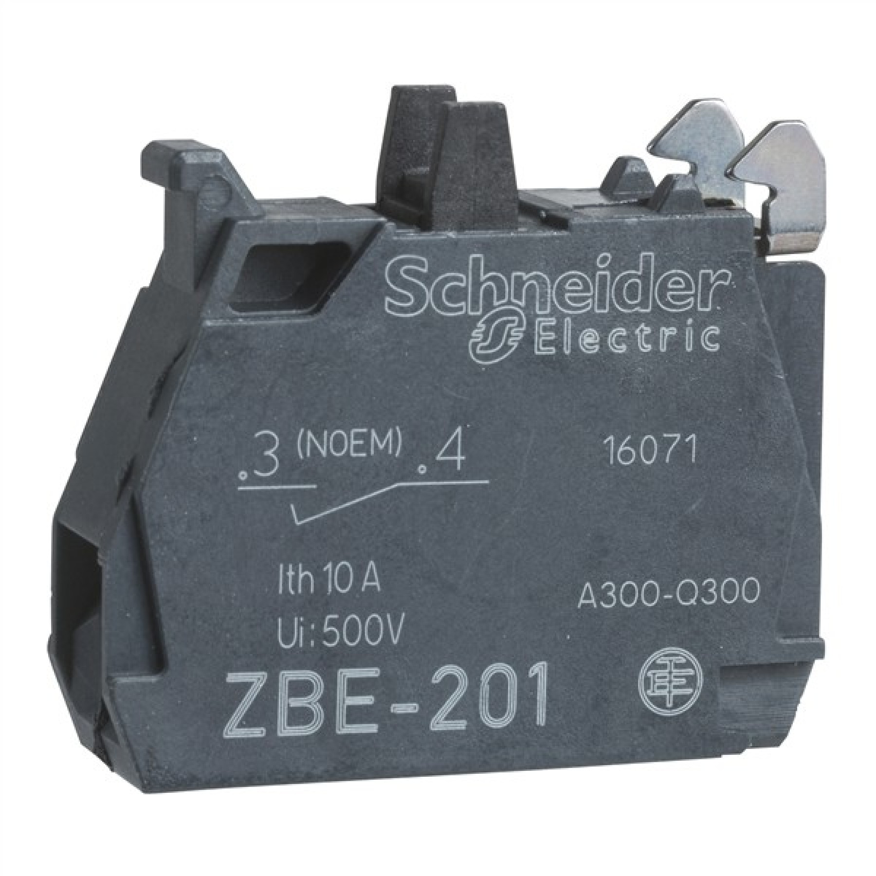 Schneider ZBE201 Electric single contact block for head 1NO early make screw clamp terminal zb4 zb5